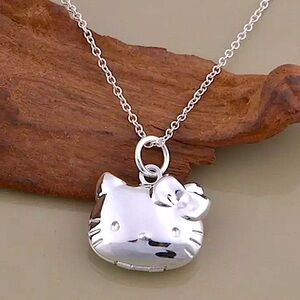 Hello Kitty Locket Sterling Silver Necklace